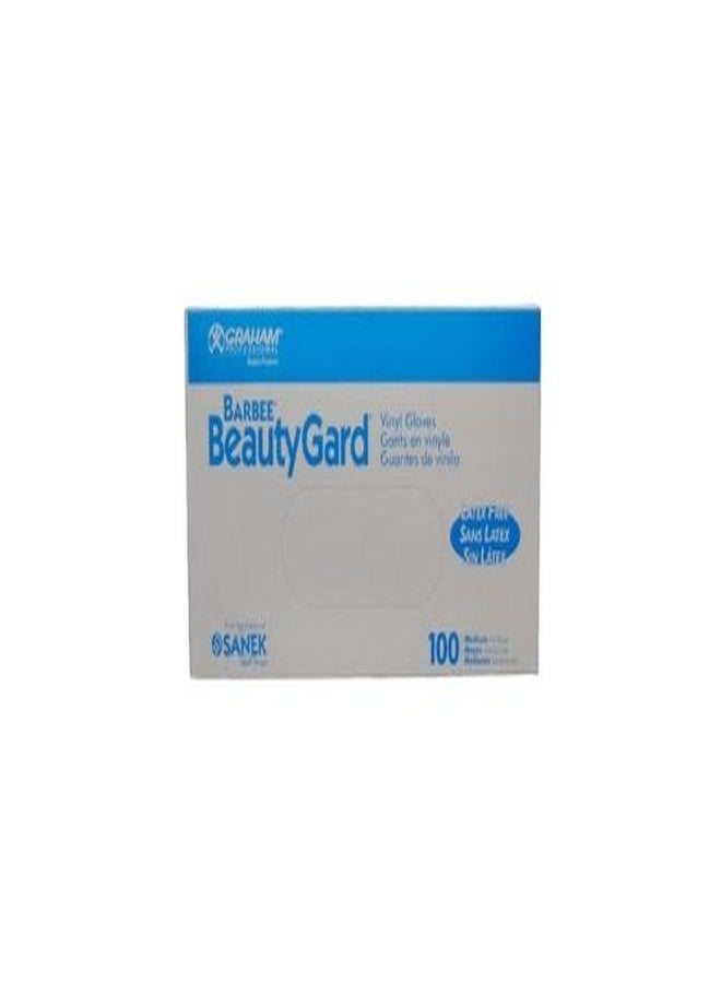 Graham Barbee Beauty Gard Large Vinyl Gloves, 100 Count